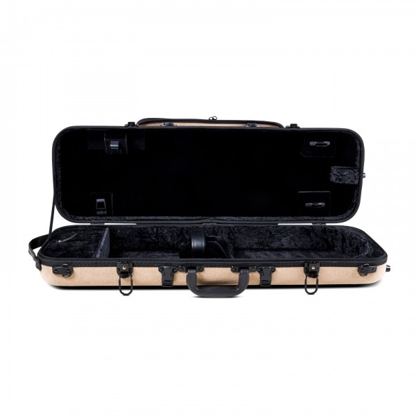 Gewa BIO A Oblong Violin Case, Beige Open