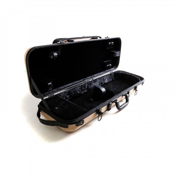 Gewa BIO A Oblong Violin Case, Beige open angle