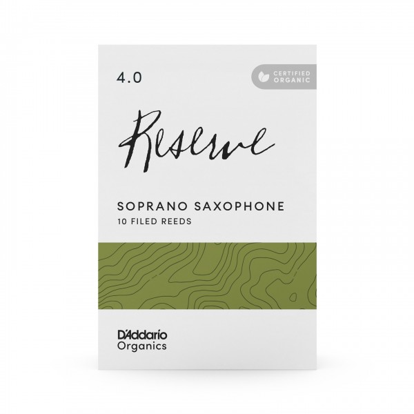 D'Addario Organic Reserve Soprano Saxophone Reeds, 4 (10 Pack)