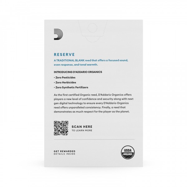 D'Addario Organic Reserve Eb Clarinet Reeds - 2