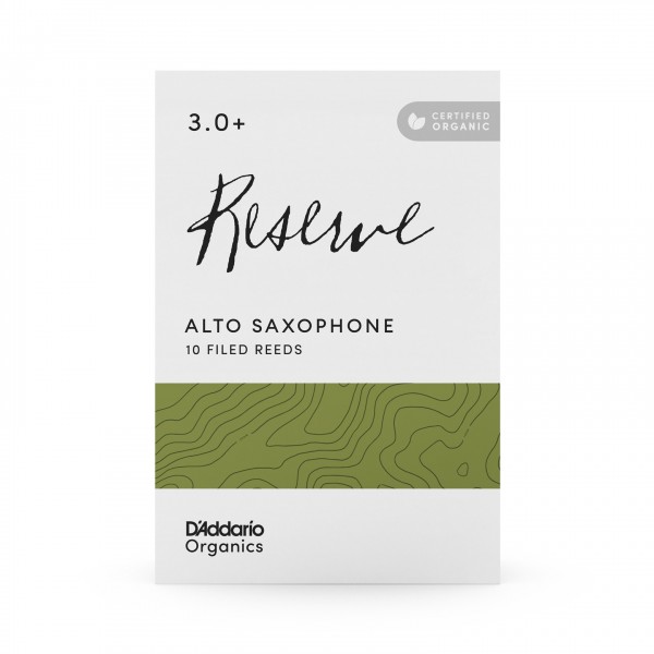 D'Addario Organic Reserve Alto Saxophone Reeds, 3+ (10 Pack)