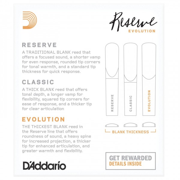 D'Addario Organic Reserve Evolution Reeds - 2