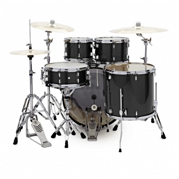 Yamaha Rydeen 20" Drum Kit w/Cymbals, Black Glitter - Drum Kit Rear