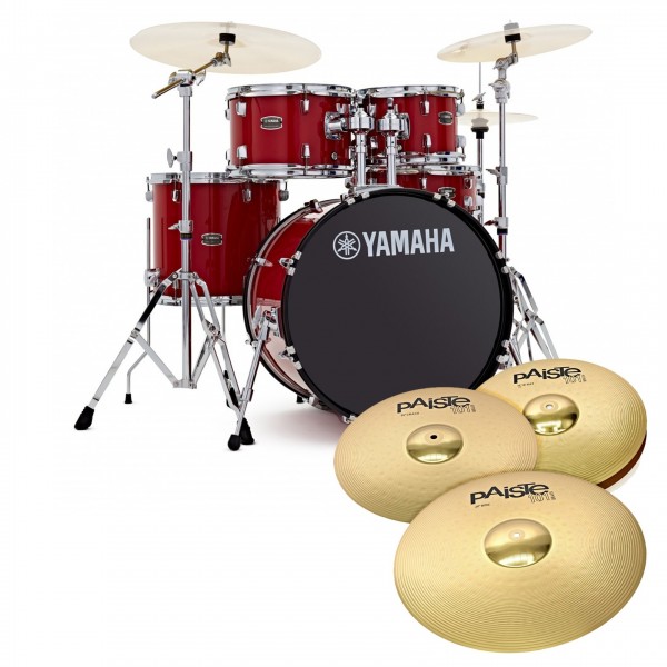 Yamaha Rydeen 20" Drum Kit w/Cymbals, Hot Red