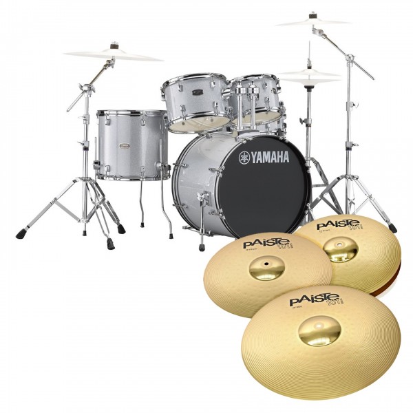 Yamaha Rydeen 20" Drum Kit w/Cymbals, Silver Glitter