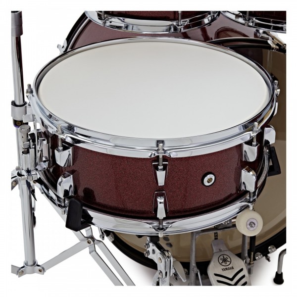 Yamaha Rydeen 22" Drum Kit w/Cymbals, Burgandy Glitter - Snare