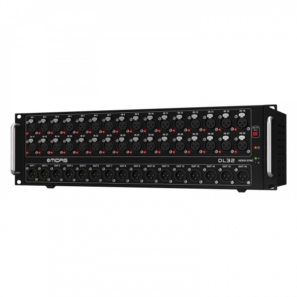 Midas DL32 Digital Stage Box, Angled Left
