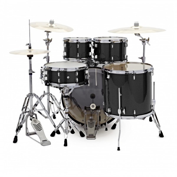 Yamaha Rydeen 22" Drum Kit w/Cymbals, Black Glitter - Drum Kit Rear
