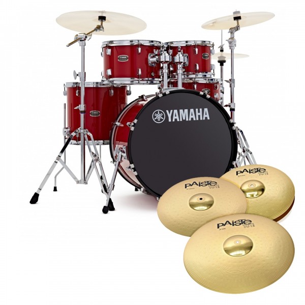 Yamaha Rydeen 22" Drum Kit w/Cymbals, Hot Red