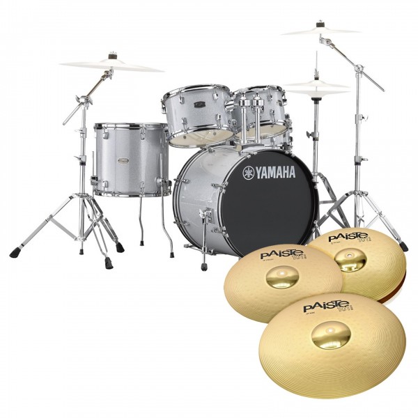 Yamaha Rydeen 22" Drum Kit w/Cymbals, Silver Glitter