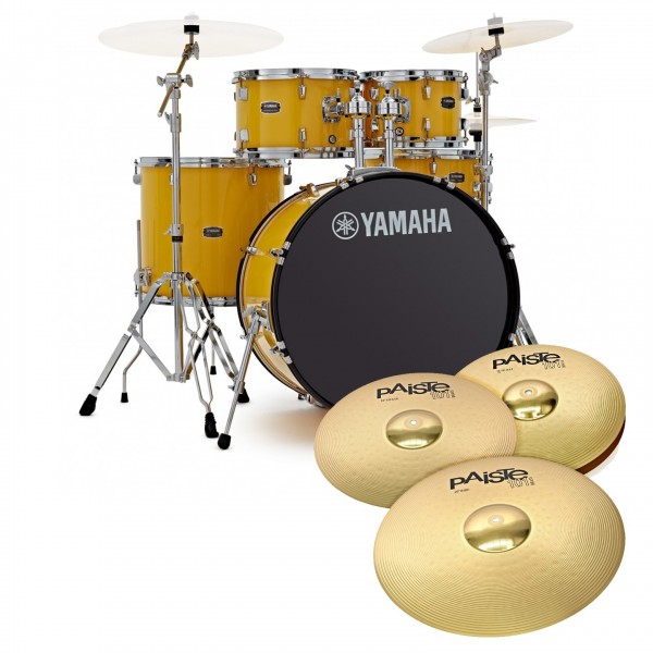 Yamaha Rydeen 22" Drum Kit w/Cymbals, Mellow Yellow
