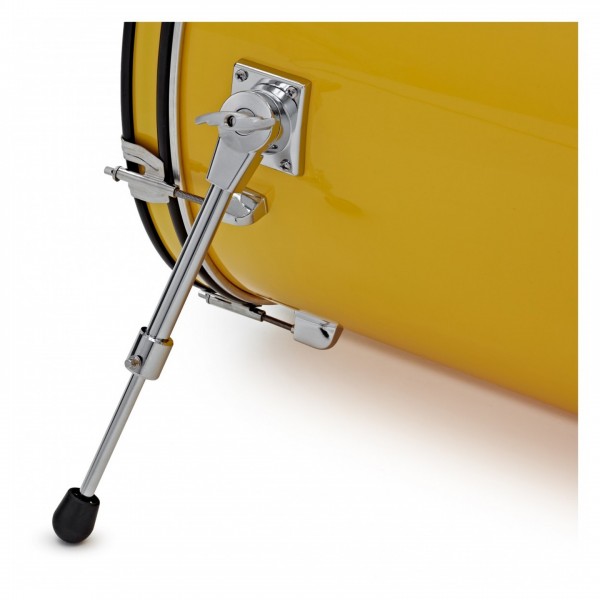 Yamaha Rydeen 22" Drum Kit w/Cymbals, Mellow Yellow - Spurs detail