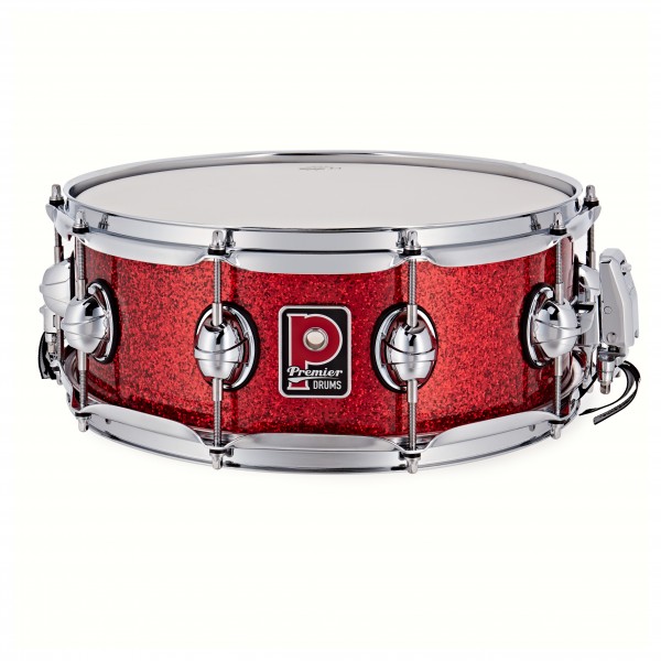 Premier Genista Classic 14" x 5.5" Snare Drum, Red Sparkle