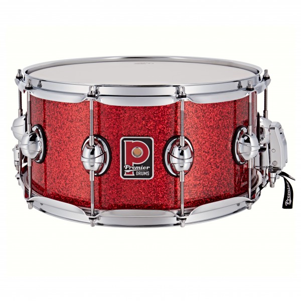 Premier Genista Classic 14" x 7" Snare Drum, Red Sparkle