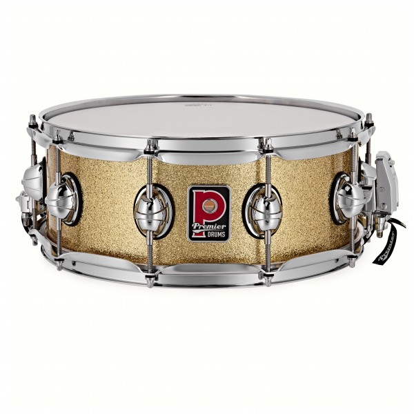 Premier Genista Classic 14" x 5.5" Snare Drum, Vintage Gold Sparkle