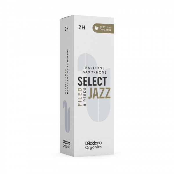 D'Addario Organic Select Jazz Filed Baritone Sax Reeds, 2H (5 Pack)