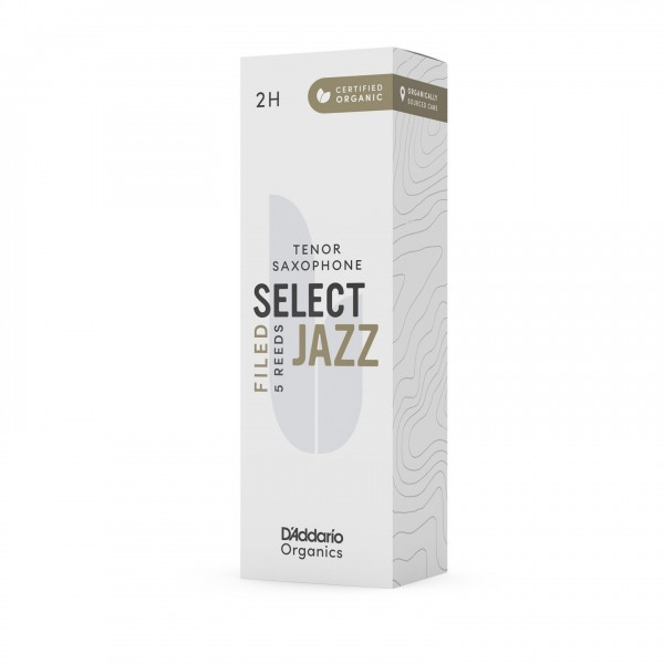 D'Addario Organic Select Jazz Filed Tenor Sax Reeds, 2H (5 Pack)