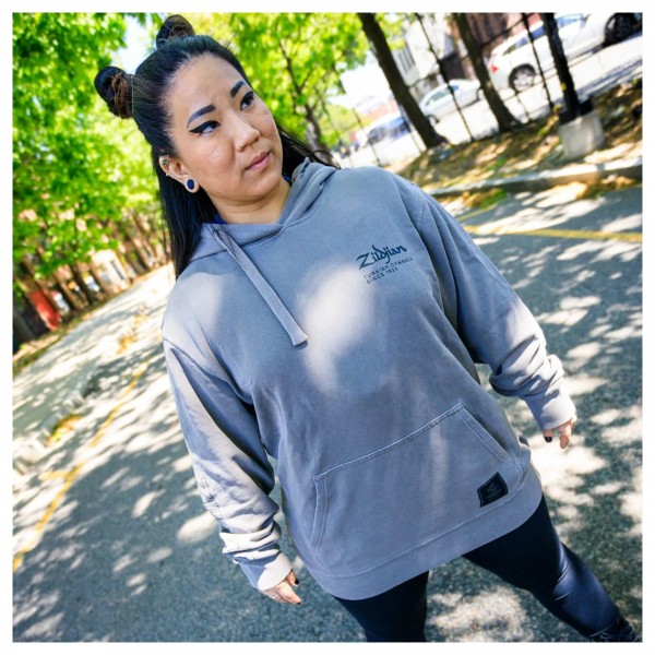 Zildjian Pewter Hoodie on Model