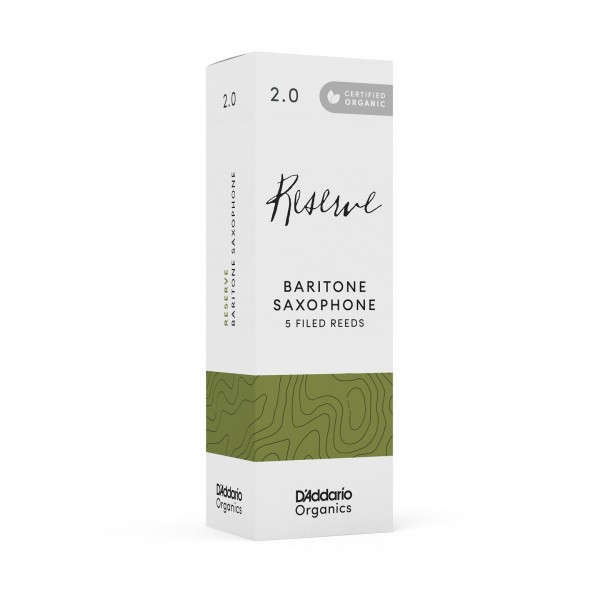 D'Addario Organic Reserve Baritone Sax Reeds, 2 (5 Pack)