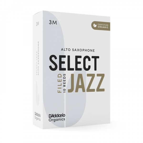 D'Addario Organic Select Jazz Filed Alto Sax Reeds, 3M (10 Pack)