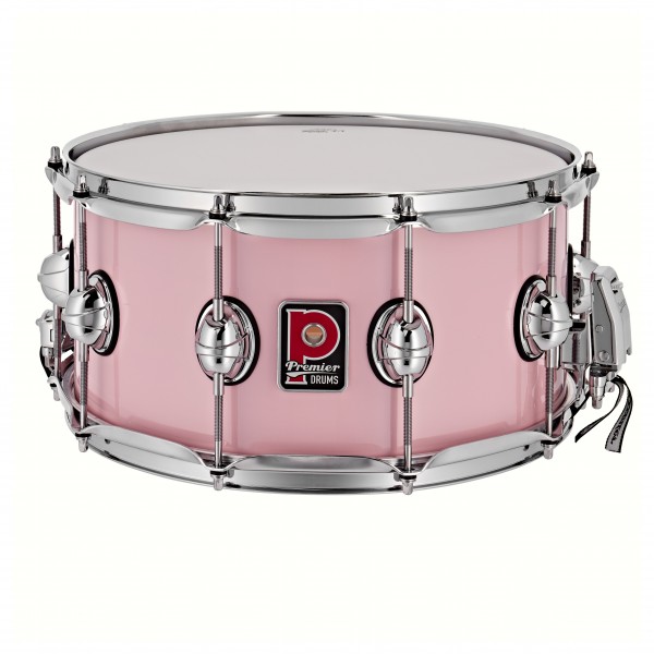 Premier Genista Maple 14" x 7" Snare Drum, Pink