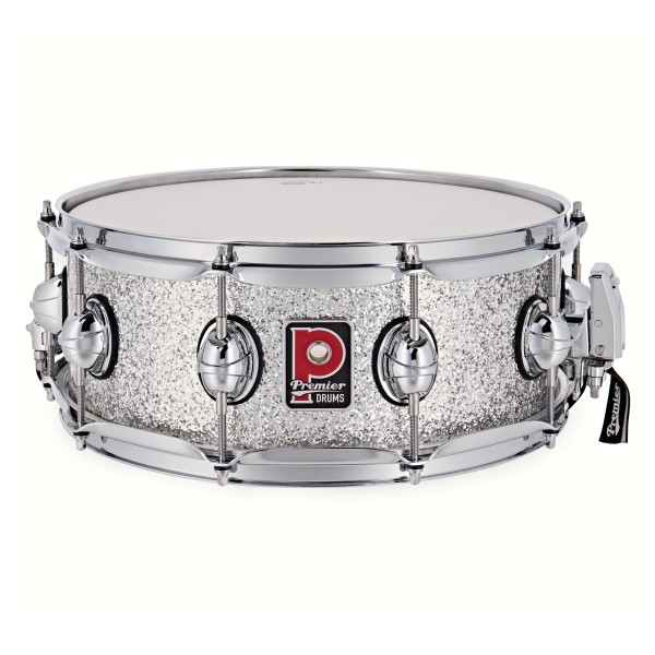 Premier Genista Maple 14" x 5.5" Snare Drum, Silver Sparkle