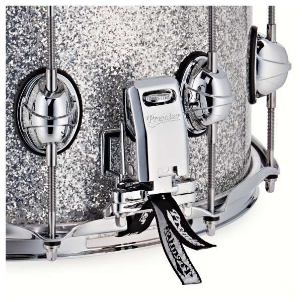 Premier Genista Maple 14" x 7" Snare Drum, Silver Sparkle