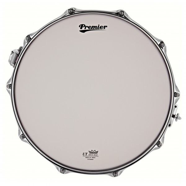 Premier Genista Maple 14" x 7" Snare Drum, Silver Sparkle