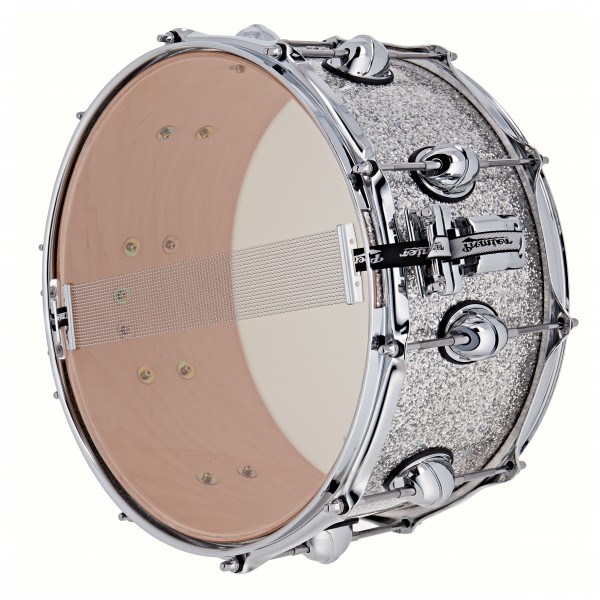 Premier Genista Maple 14" x 7" Snare Drum, Silver Sparkle