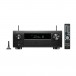 Denon AVC-X4800H 9.4 Channel 8K AV Surround Amplifier, Black front view