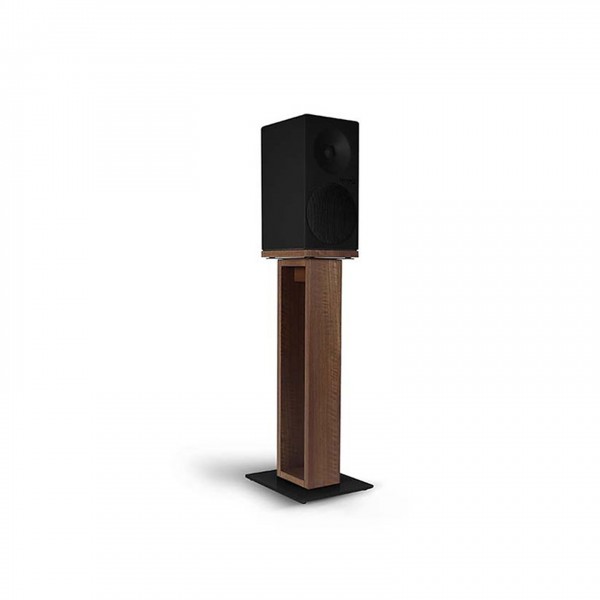 Norstone Alva Speaker Stands (Pair), Walnut Black Glass with Speaker