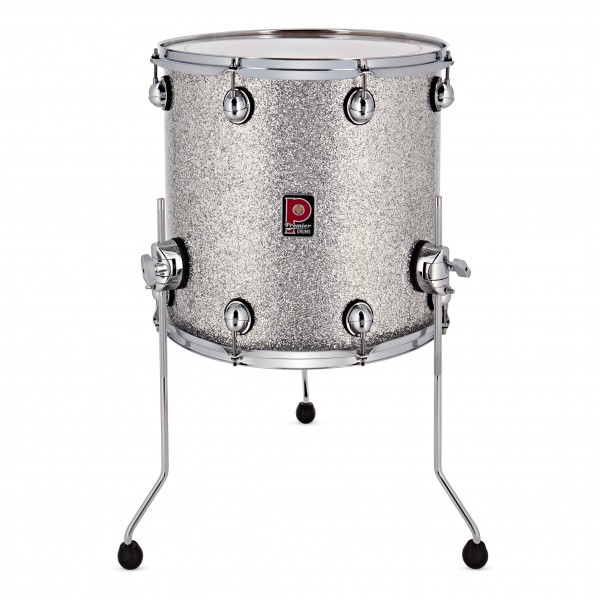 Premier Genista Maple 16" x 16" Floor Tom, Silver Sparkle