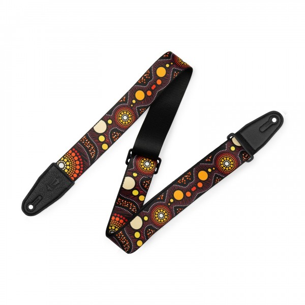 Levy's Poly Down Under Guitar Strap, Sunset Design