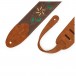Levy's Flowering Vine Brown Leather Strap, Yellow Flowers 4 
