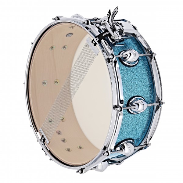 Premier Genista Classic 14" x 5.5" Snare Drum, Aqua Sparkle