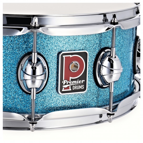 Premier Genista Classic 14" x 5.5" Snare Drum, Aqua Sparkle