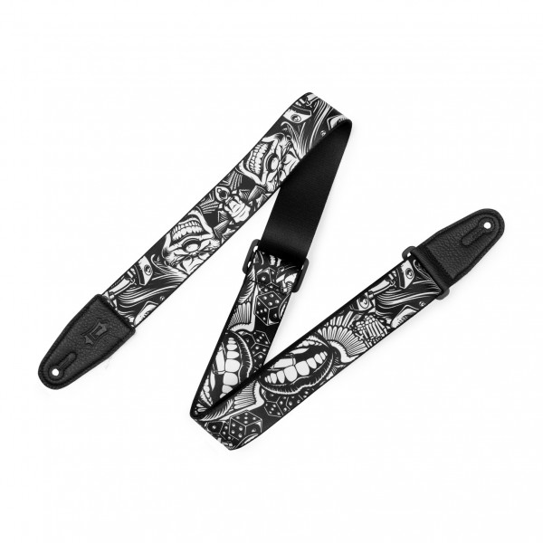 Levy's Poly Tattoo Series Guitar Strap, Clowns