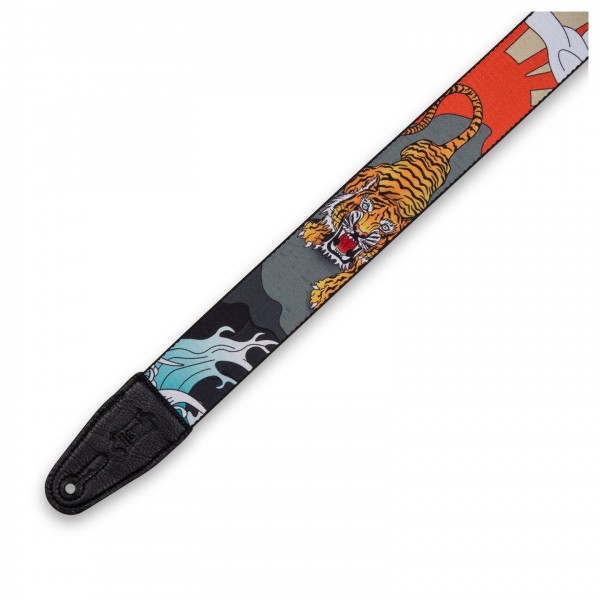 Levy's Prints Polyester w Leather Ends 2", Japanese Tiger 2