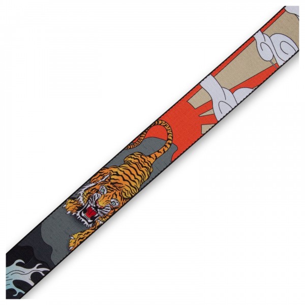 Levy's Prints Polyester w Leather Ends 2", Japanese Tiger