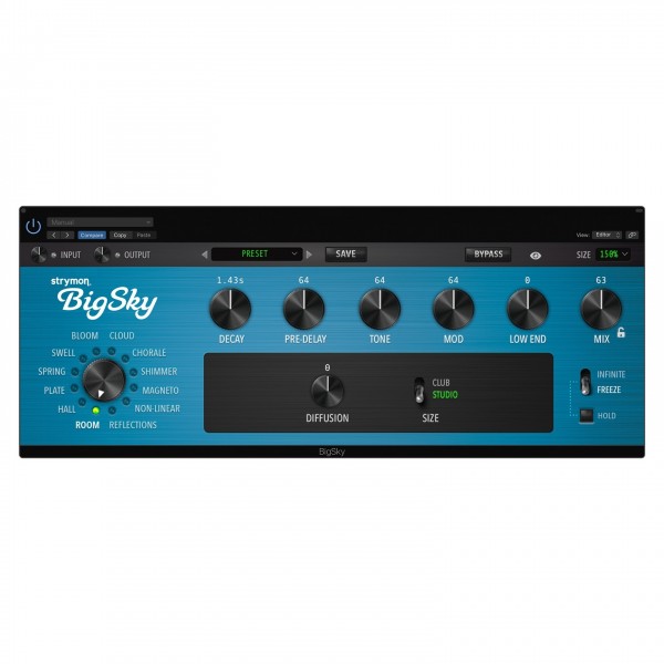 Strymon BigSky Plugin - Rooms