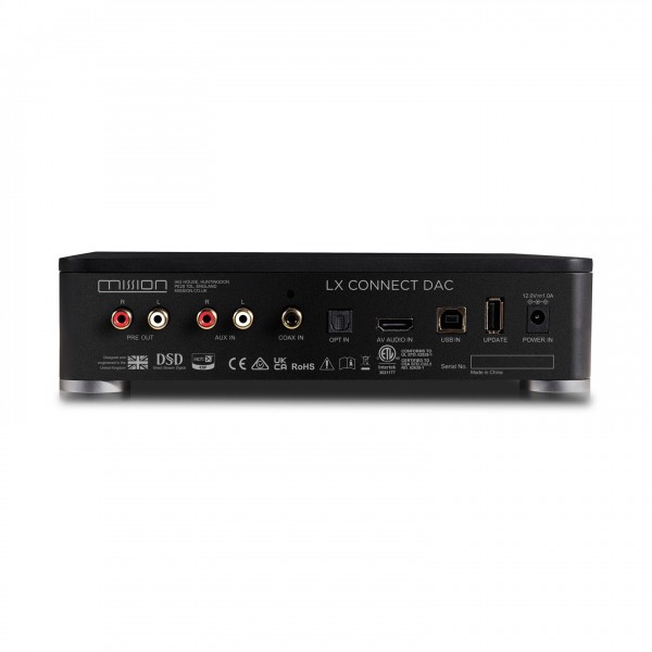 MISSION LX CONNECT DAC, Lux Black - Rear