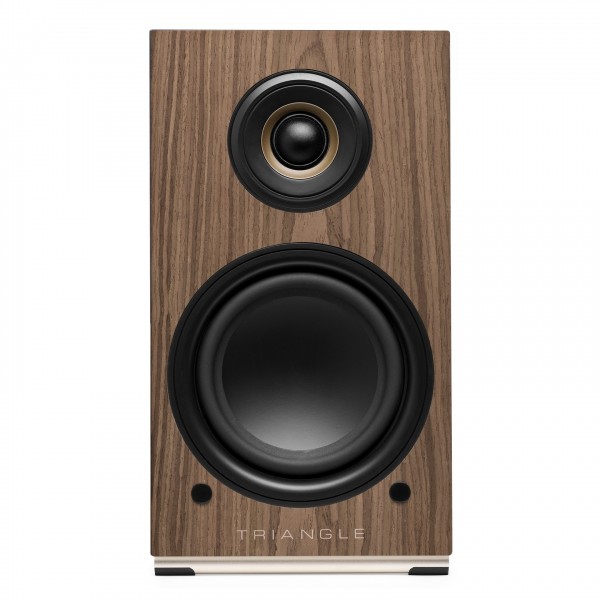 Triangle AIO Twin Bookshelf Speakers (Pair), Brown Maple
