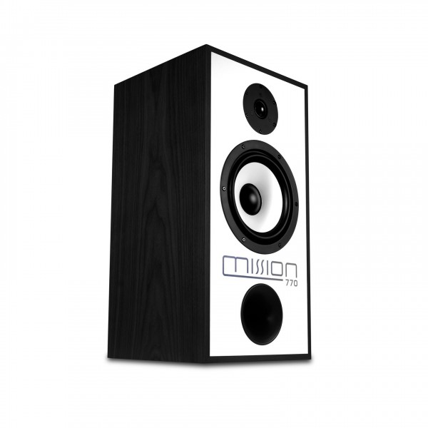 MISSION 770 2-Way Standmount Speaker (Pair), Black - Angle