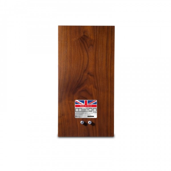 MISSION 770 2-Way Standmount Speaker (Pair), Walnut - Rear