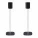 Mountson Floor Stand for Sonos One, One SL & Play:1, Black (Pair)