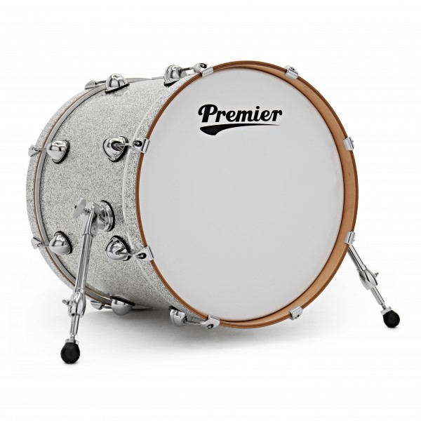 Premier Genista Maple 20" x 16" Bass Drum, Silver Sparkle
