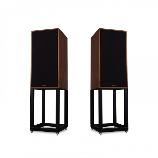 MISSION 770 with stand (Pair), Walnut - Angle 1 Grille