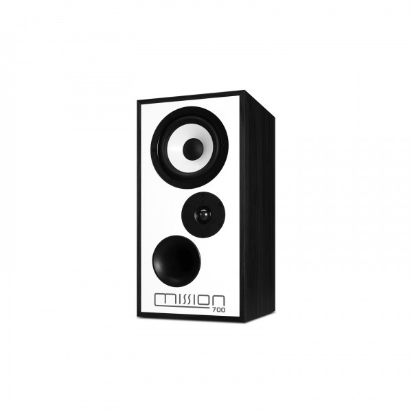 MISSION 700 Bookshelf Speakers (Pair), Black - Angle