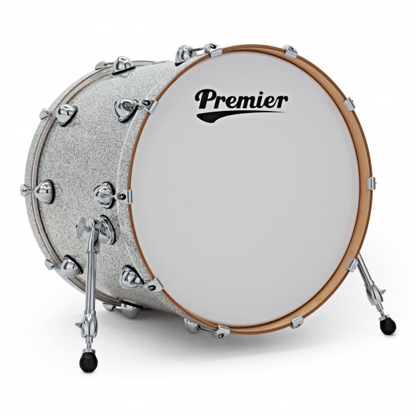 Premier Genista Maple 22" x 18" Bass Drum, Silver Sparkle