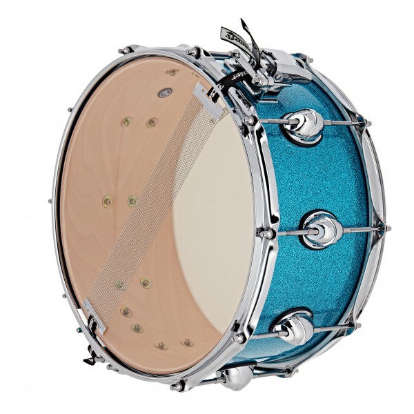 Premier Genista Classic 14" x 7" Snare Drum, Aqua Sparkle